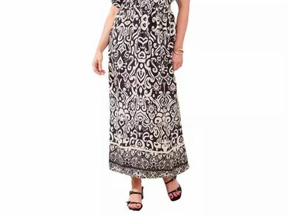NEW TRIBAL women's border print midi dress in quartz